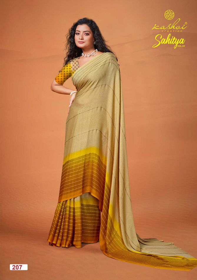 Sahitya Vol 2 By Kashvi Dull Moss Daily Wear Sarees Orders In India